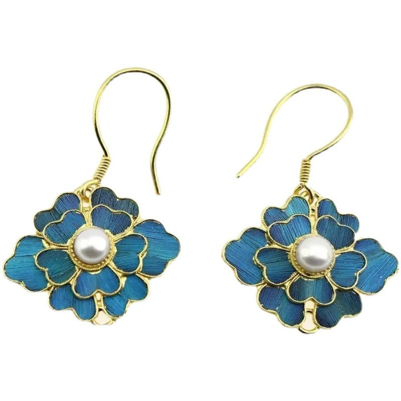 Boucles d'oreilles antiques de style chinois