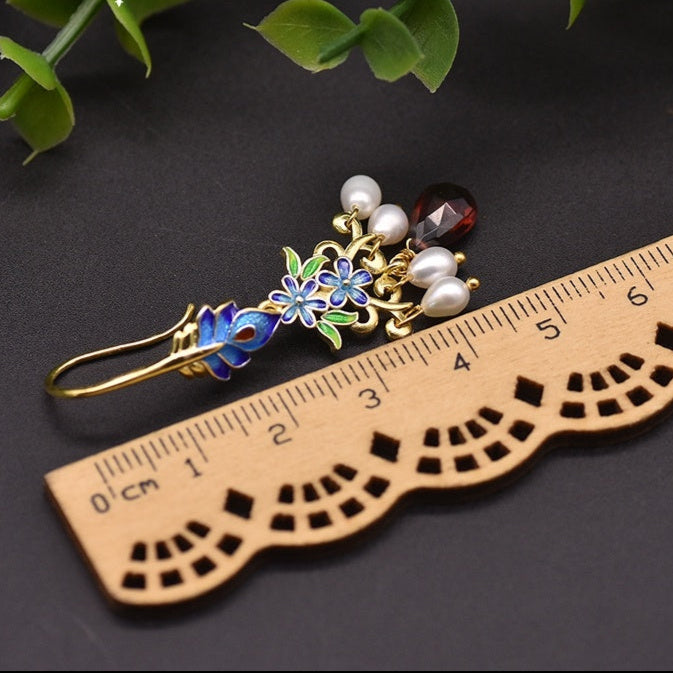 Vintage Fashion Alloy Handmade Pearl Earrings