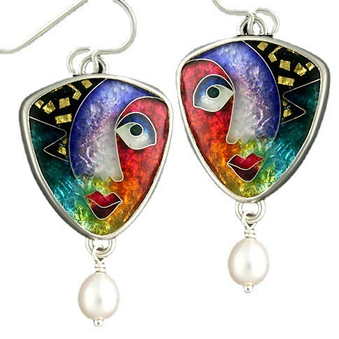 Enamel Celestial Earrings