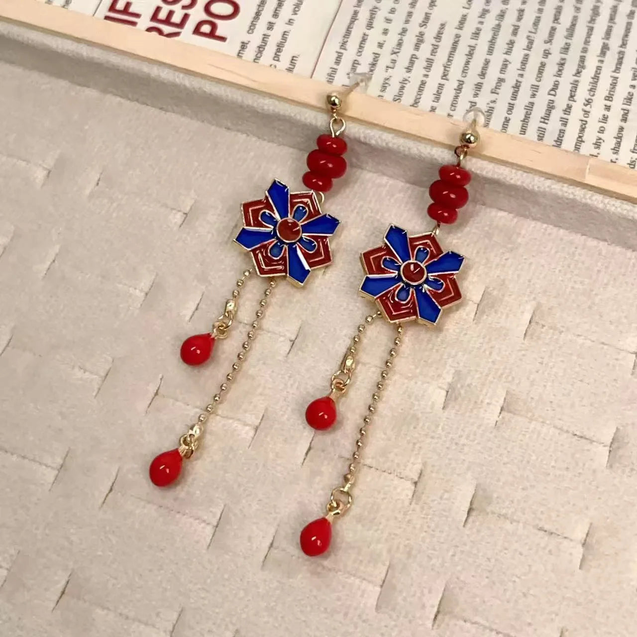 Earrings Crimson Resonance