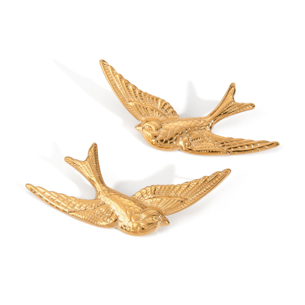 Stainless Steel Vintage Bird Swallow Earrings