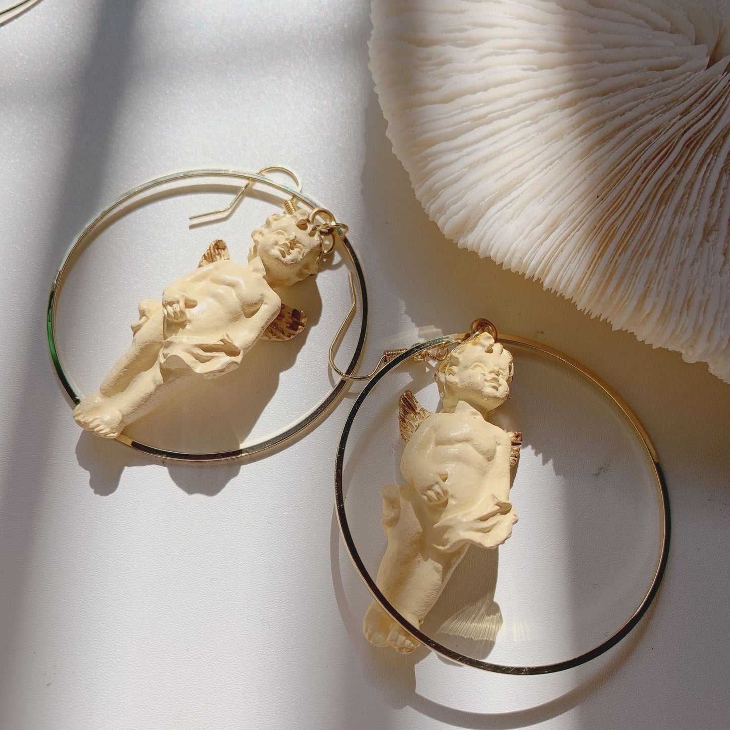 Vintage angel face earrings