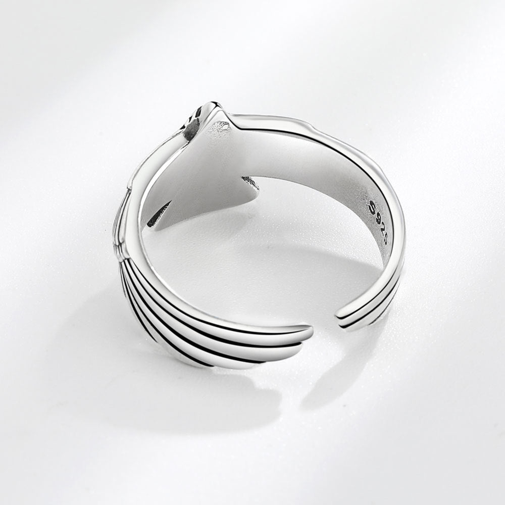 S925 Sterling Silver Eagle Ring