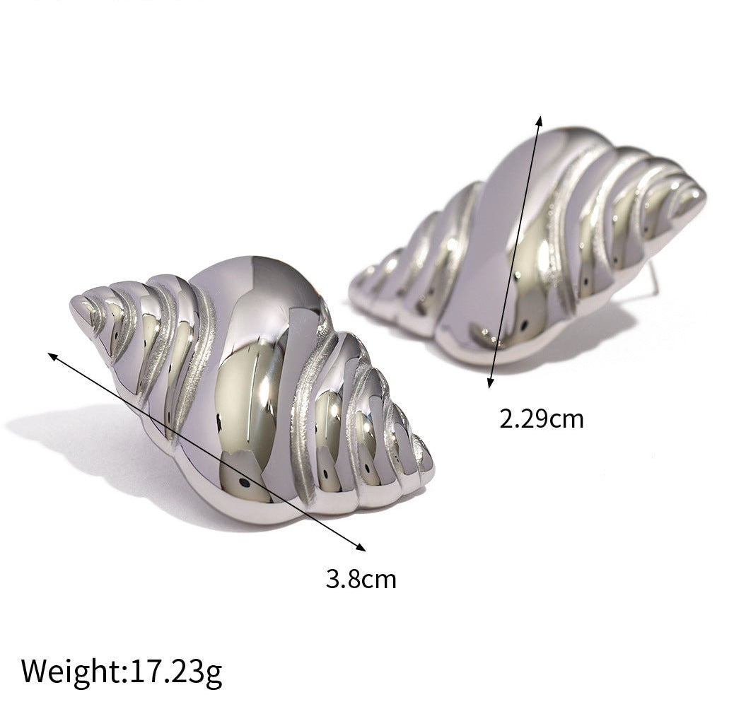 Conch Stainless Steel Earrings