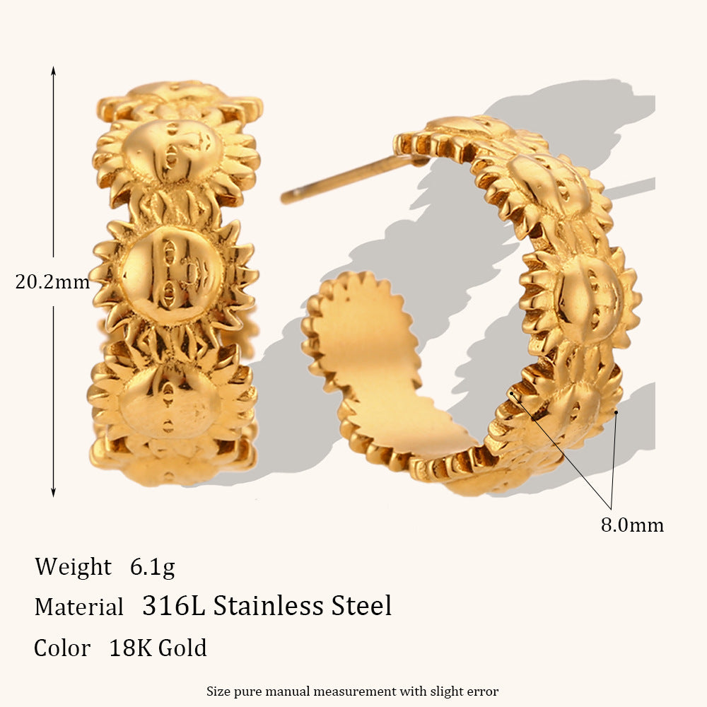 Retro Stainless Steel Earrings