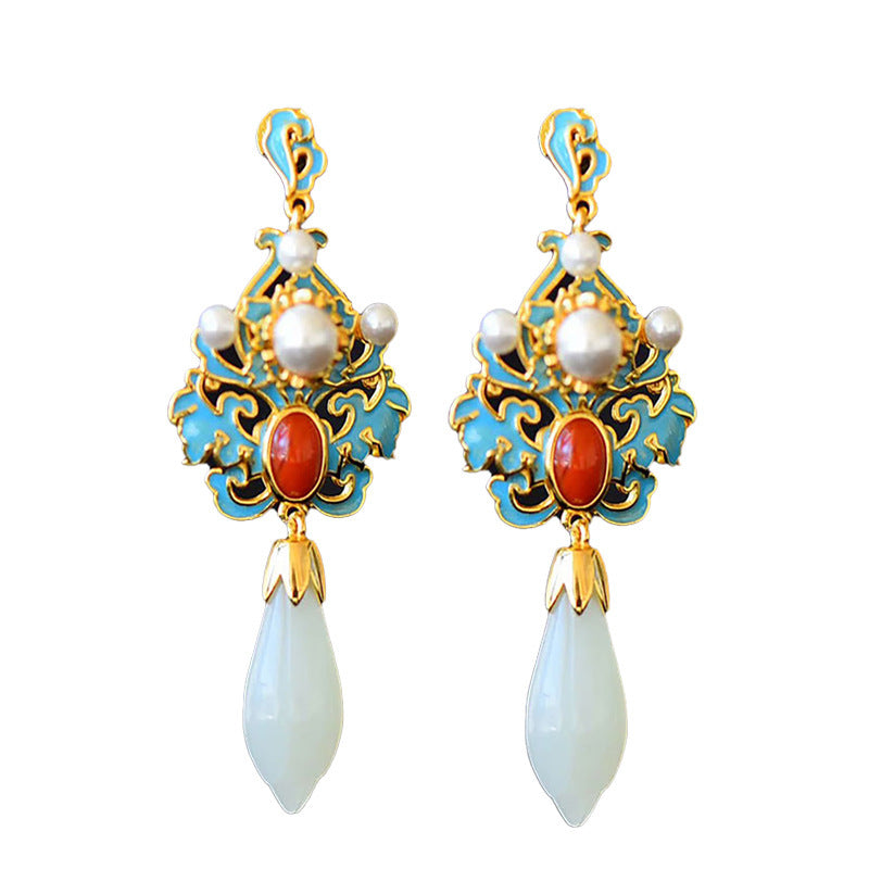 Magnolia Antique Silver Needle Earrings