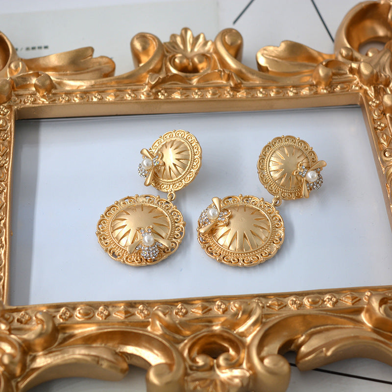 Rhinestone Geometric Exaggerated Large Fashion Earrings