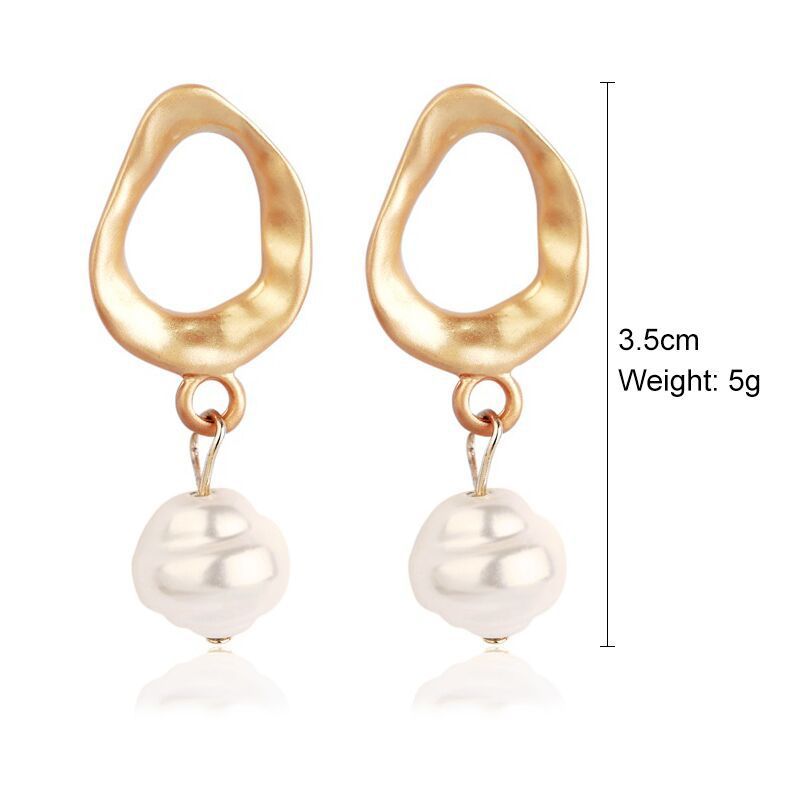 Exaggerated Irregular Baroque Pearl Earrings