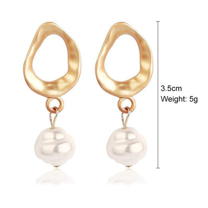 Exaggerated Irregular Baroque Pearl Earrings