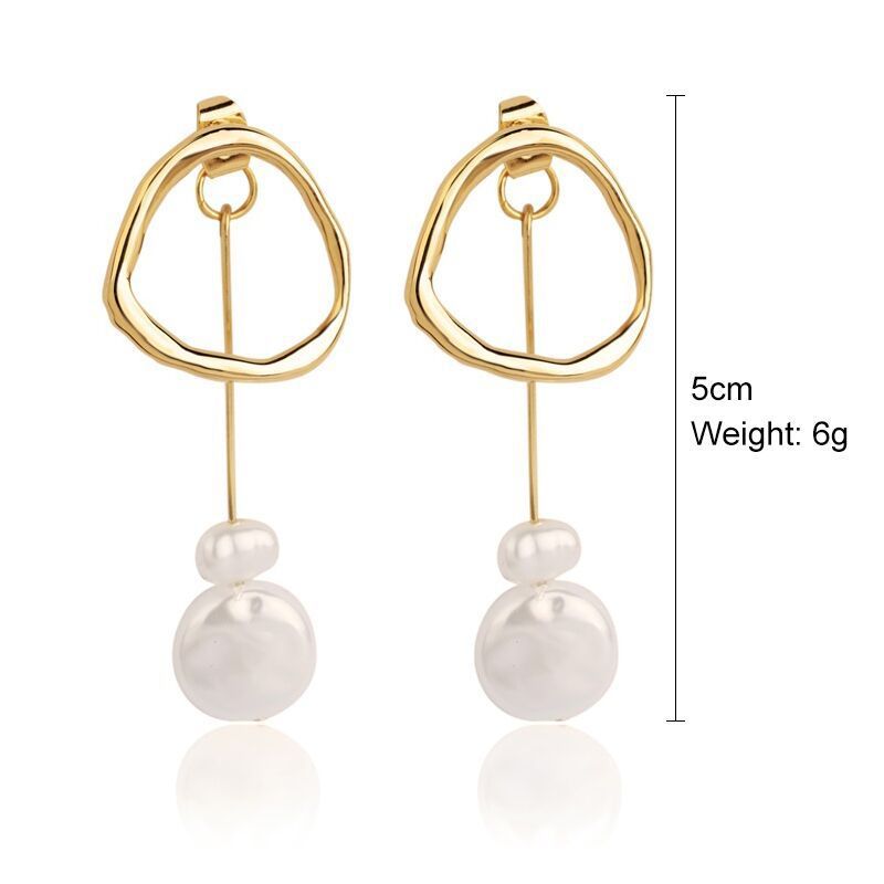 Exaggerated Irregular Baroque Pearl Earrings