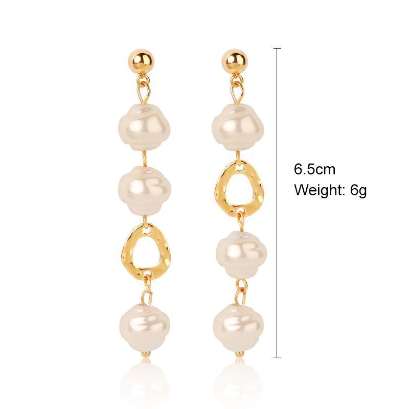 Exaggerated Irregular Baroque Pearl Earrings