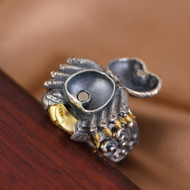 Sterling Silver Crab Ring S925 Silver Ring Retro