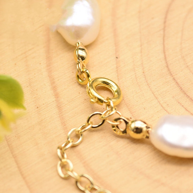 Bracelet de perles d'eau douce baroques