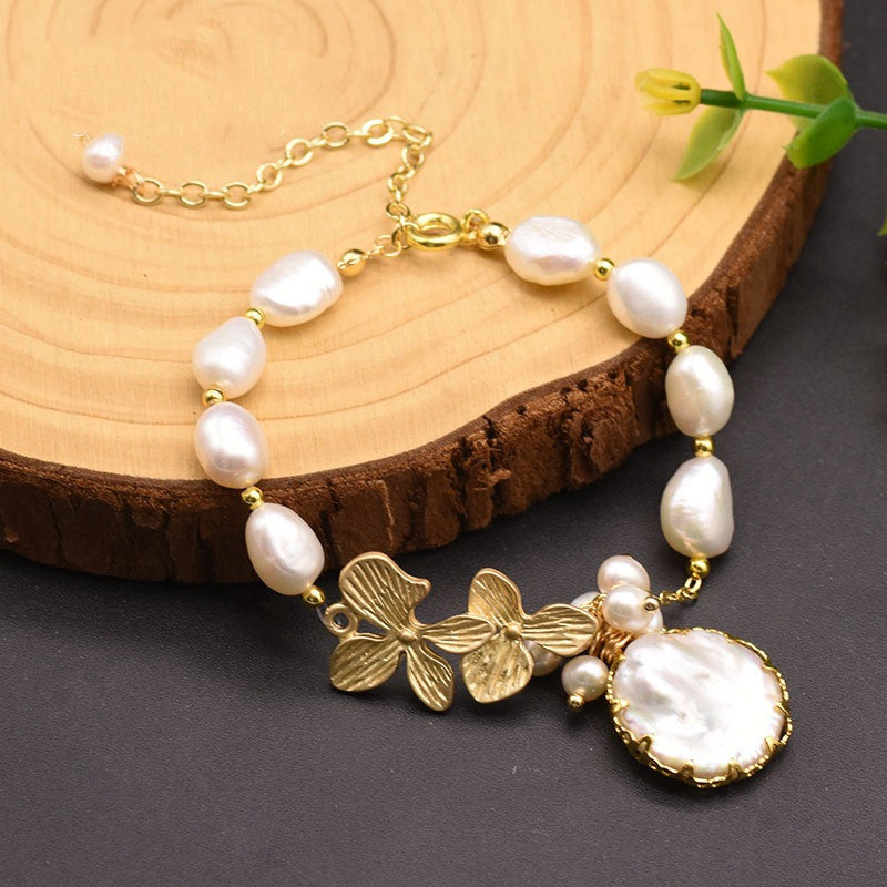 Bracelet de perles d'eau douce baroques