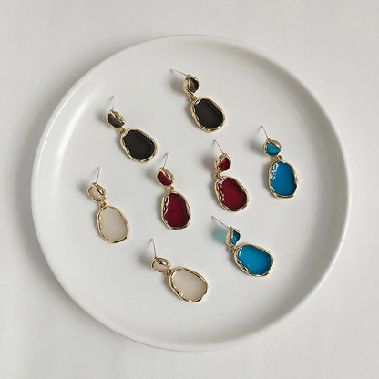 Temperament Drop Oil Enamel Earrings