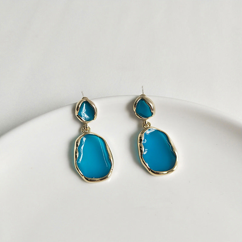 Temperament Drop Oil Enamel Earrings