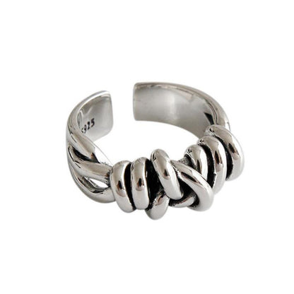 s925 Silver Multilayer Winding Irregular Ring