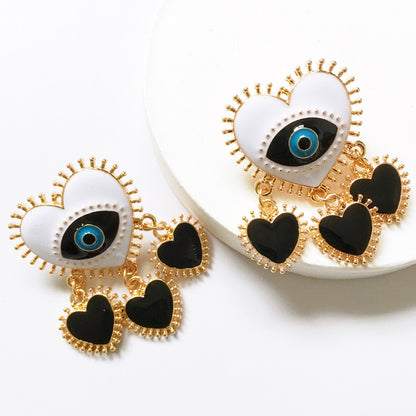 Dripping Eyes Love Earrings Large Personality Temperament