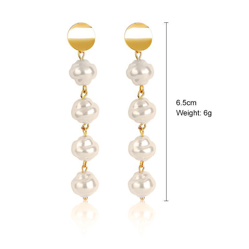 Exaggerated Irregular Baroque Pearl Earrings