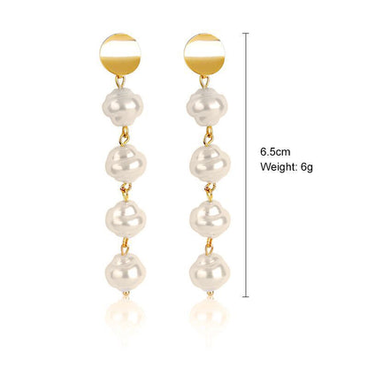 Exaggerated Irregular Baroque Pearl Earrings