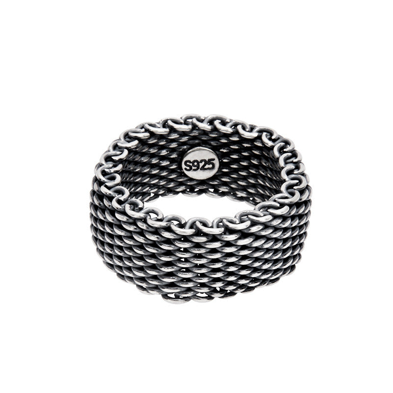 Bague turque tissée à la main en argent sterling S925