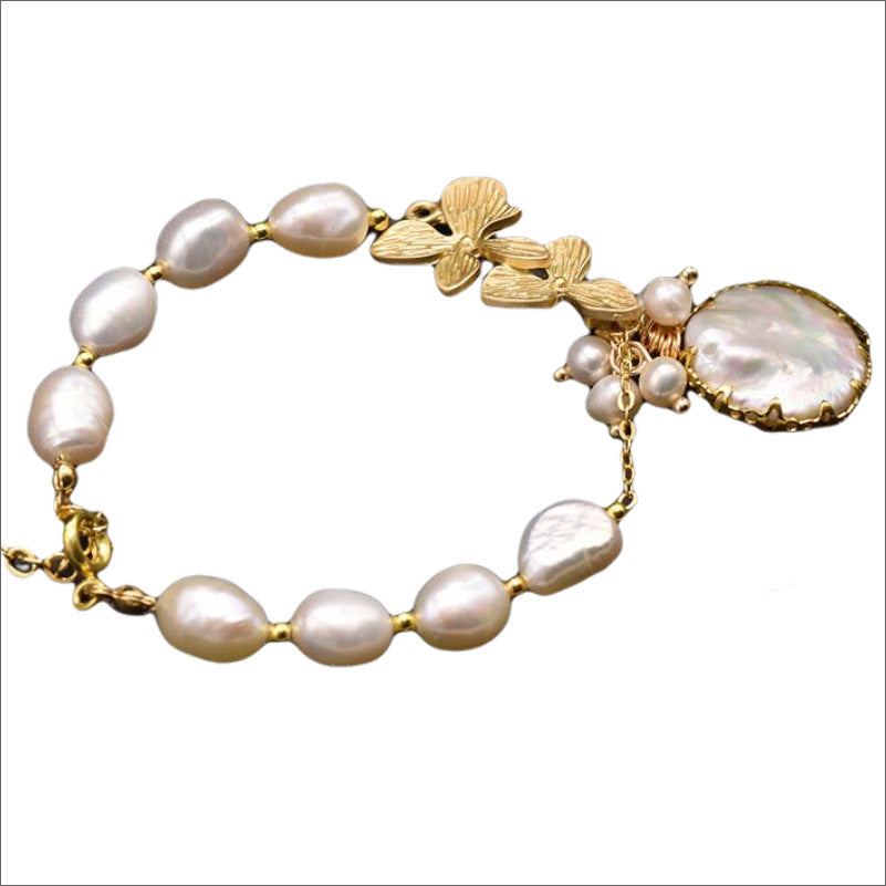 Bracelet de perles d'eau douce baroques