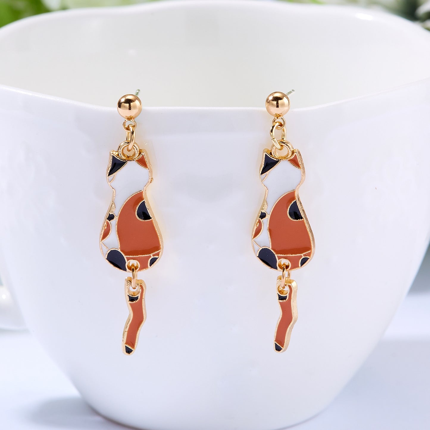 Fashion Cartoon Oil Asymmetric Earrings