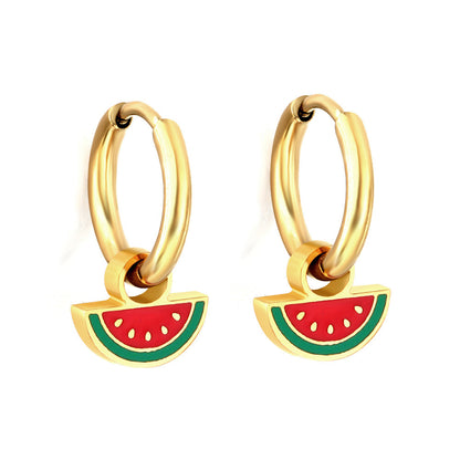 Fruit Stainless Steel European And American Earrings