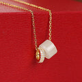 18K Gold Vermeil S925 Natural Hetian Jade Necklace
