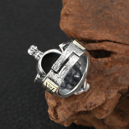 S925 Sterling Silver Men's Ring Personality