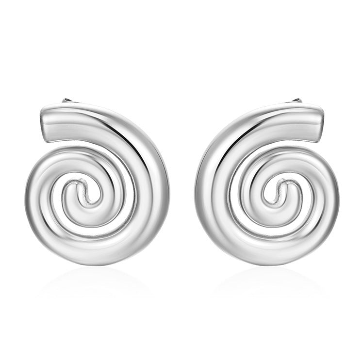 Gold Plated Stainless Steel Rotating Thread Earrings