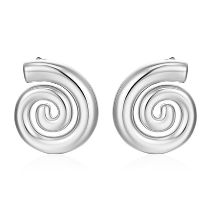 Stainless Steel Rotating Thread Earrings