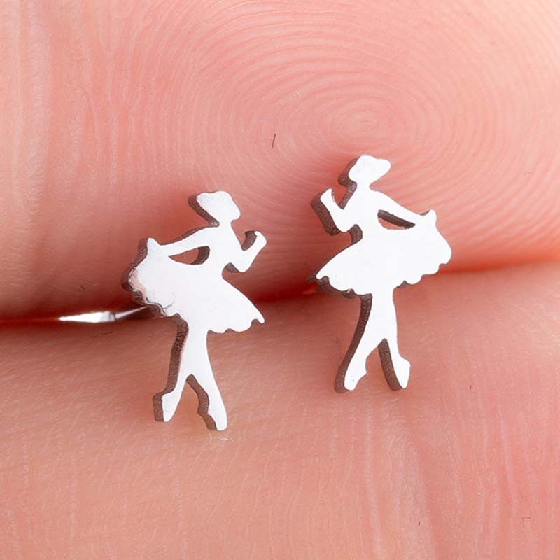 Creative Fashion Simple Stainless Steel Hollow Earrings