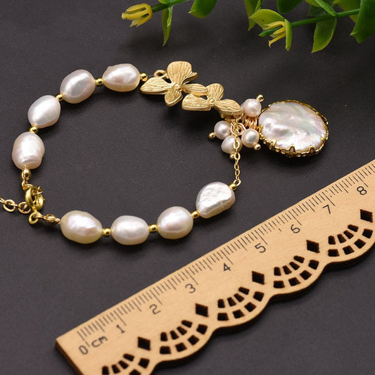 Bracelet de perles d'eau douce baroques