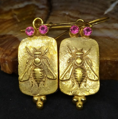 Retro Alloy Insect Bee Jewel Earrings