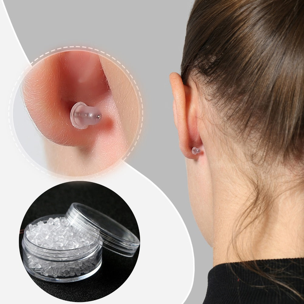 Transparent Hypoallergenic Silicone Earrings Back Plug