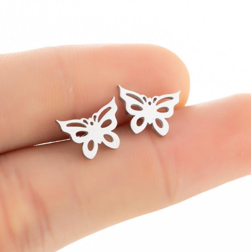 Creative Fashion Simple Stainless Steel Hollow Earrings