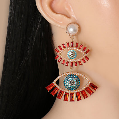 Fashion alloy angel eyes acrylic earrings