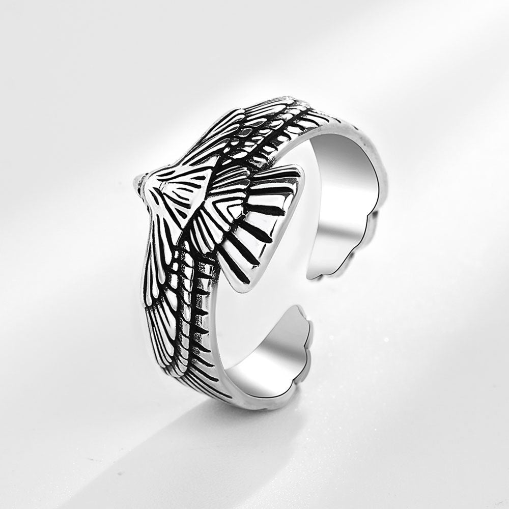 S925 Sterling Silver Eagle Men's Ring