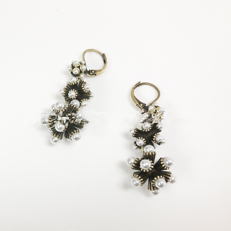 Boucles d'oreilles vintage de style baroque