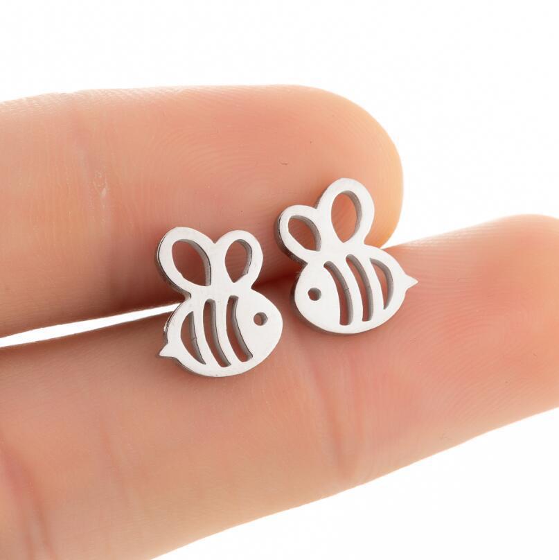 Creative Fashion Simple Stainless Steel Hollow Earrings