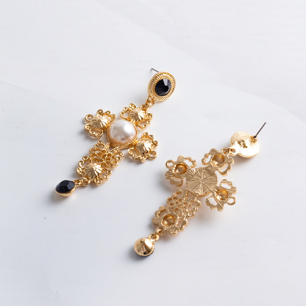 Nouveau Style Baroque boucles d'oreilles exagérées mode rétro