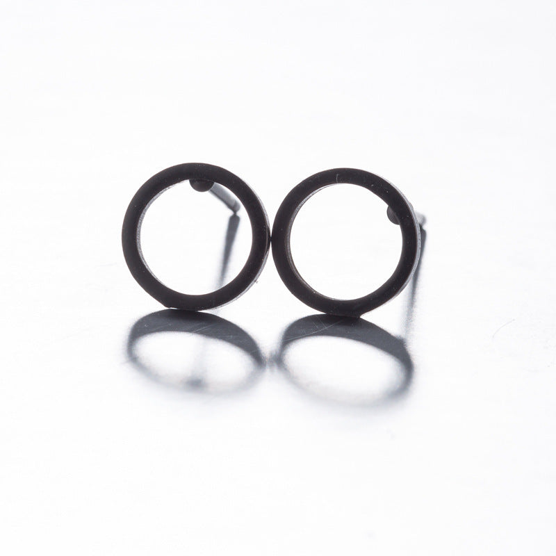 Creative Fashion Simple Stainless Steel Hollow Earrings