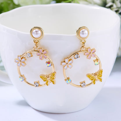 Fashion Cartoon Oil Asymmetric Earrings