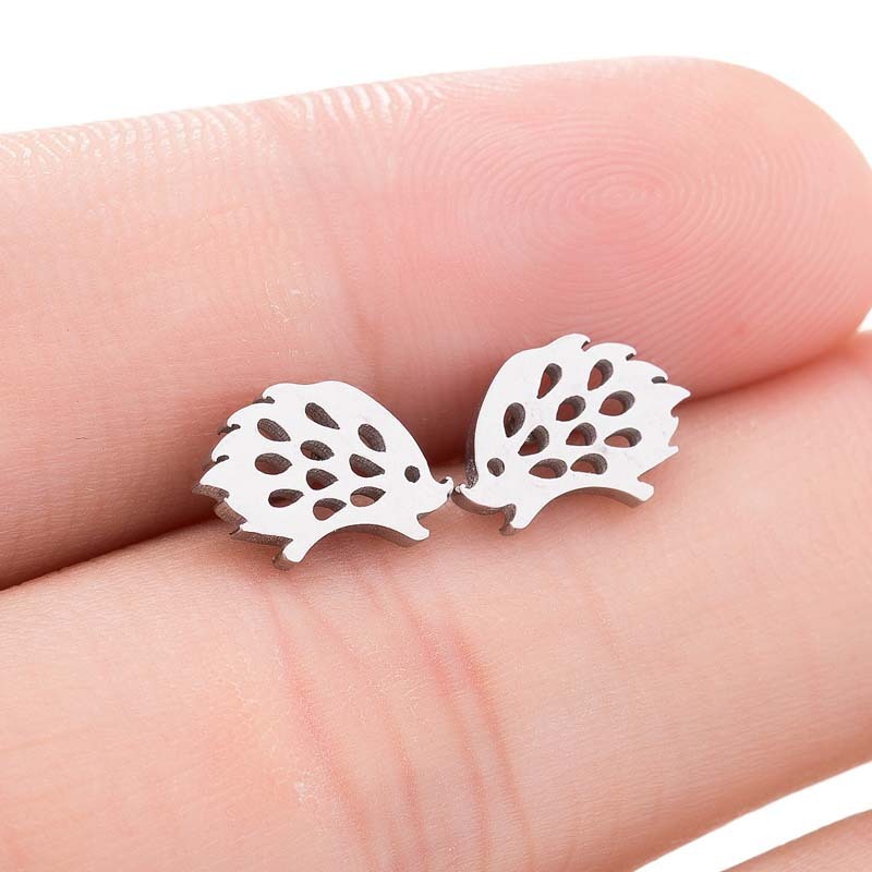 Creative Fashion Simple Stainless Steel Hollow Earrings