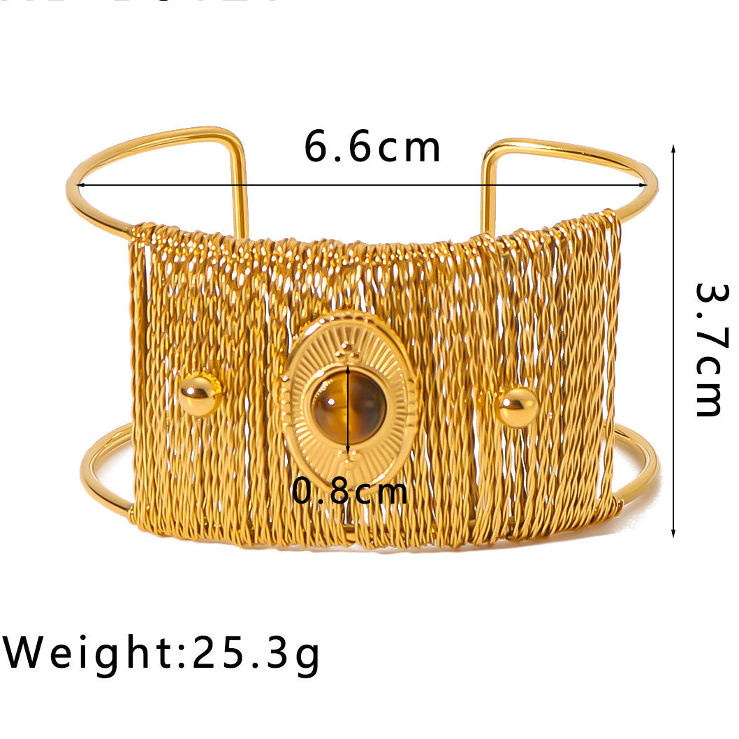 18K Gold Plated Titanium Steel Bracelet