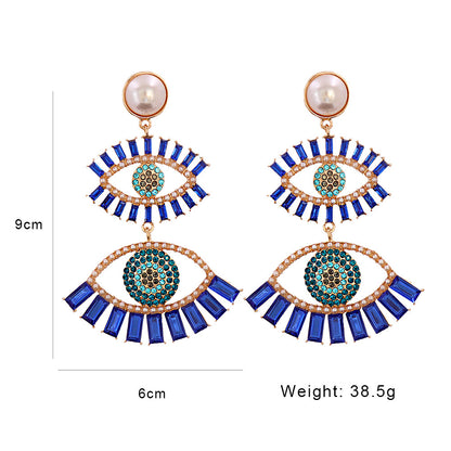 Fashion alloy angel eyes acrylic earrings