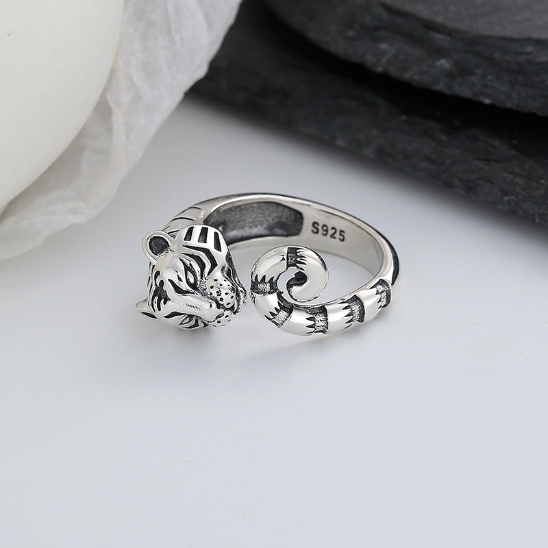 925 Silver Tiger Ring