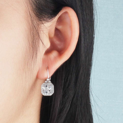 s925 sterling silver rhinestone earrings