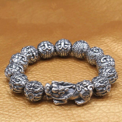 S999 Silver Vintage Elastic Bracelet